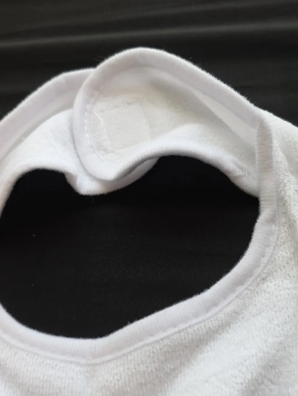 White Baby Bib with Red Cherry Patch 2 Pk